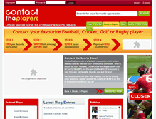 Tablet Screenshot of contacttheplayers.com